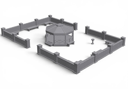 Modern City – Park Pack 05| 28mm STL Terrain Pack