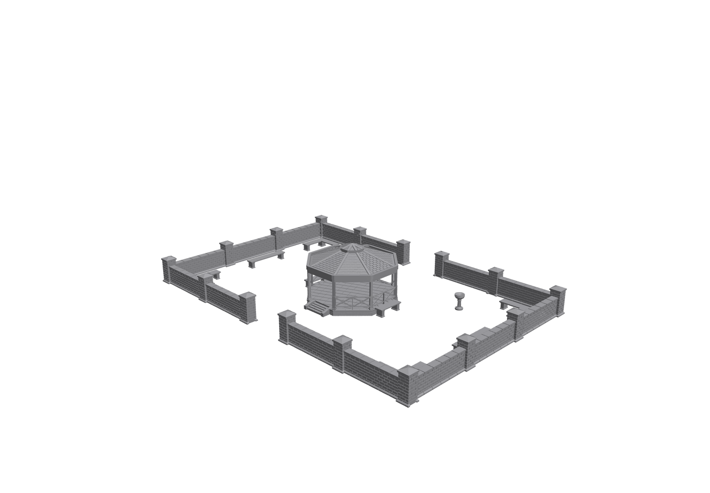 Modern City – Park Pack 03| 28mm STL Terrain Pack