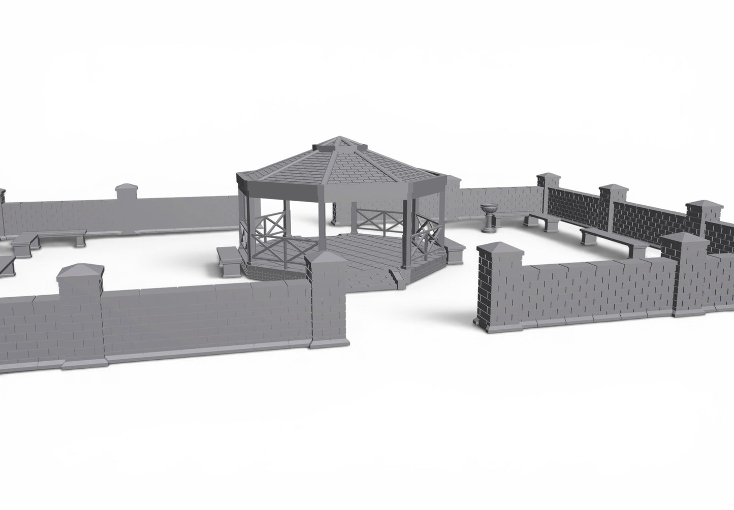 Modern City – Park Pack 03| 28mm STL Terrain Pack