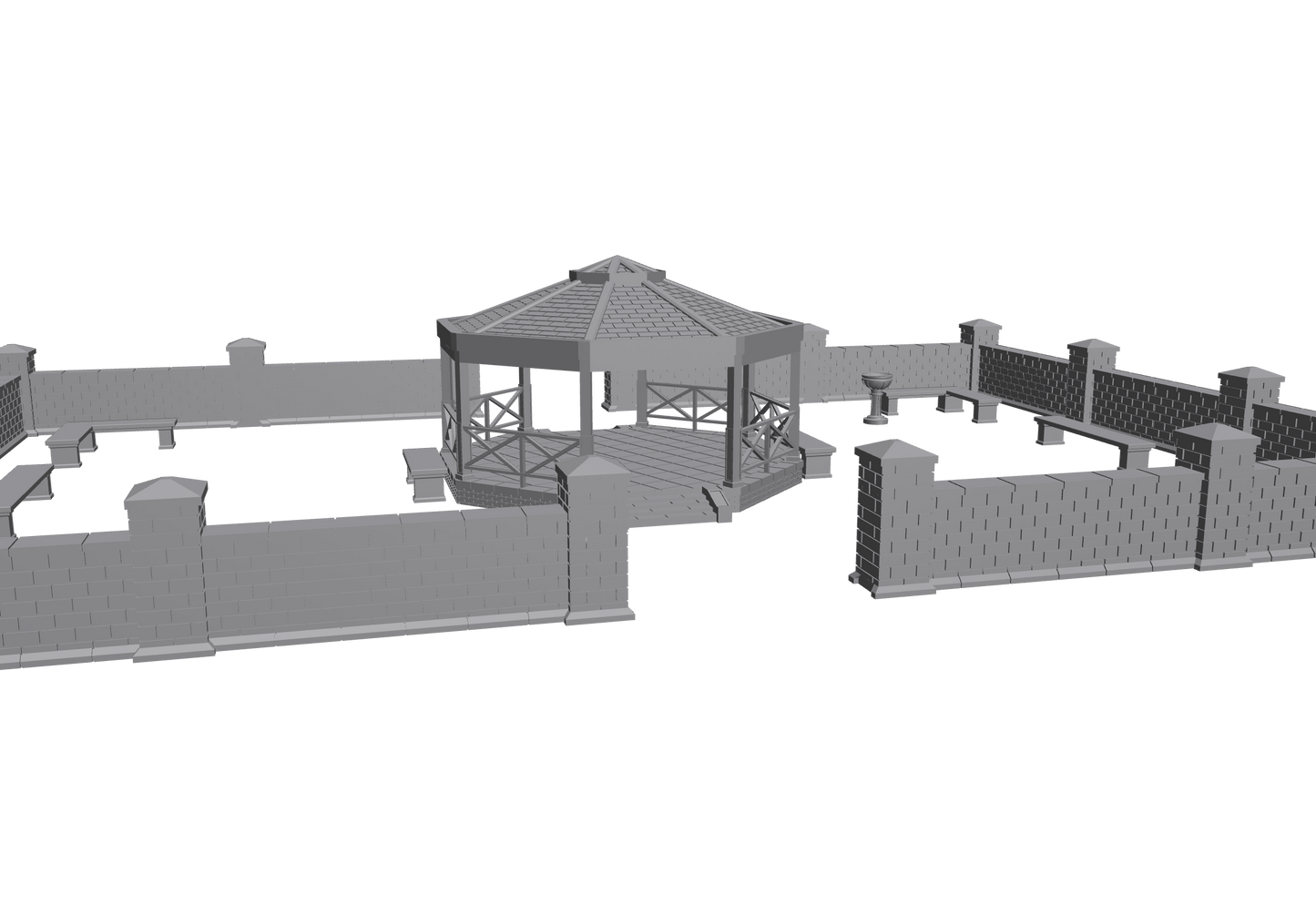 Modern City – Park Pack 03| 28mm STL Terrain Pack