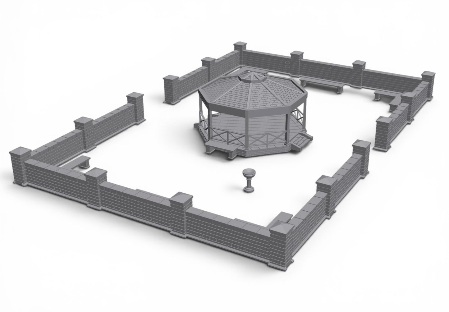 Modern City – Park Pack 03| 28mm STL Terrain Pack
