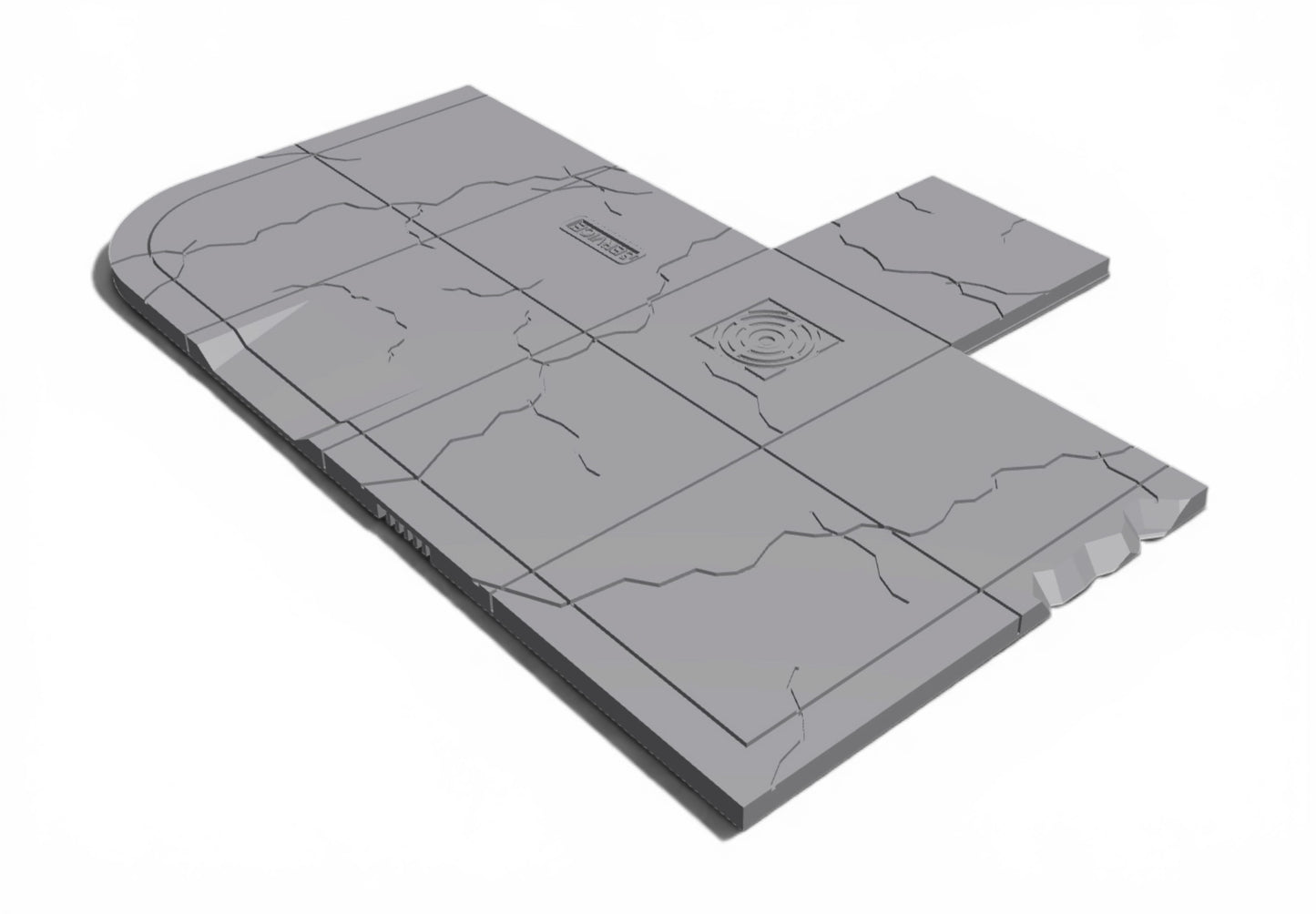 Modern City – Cracked pavement Pack 04| 28mm STL Terrain Pack