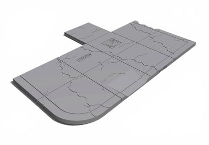 Modern City – Cracked pavement Pack 04| 28mm STL Terrain Pack