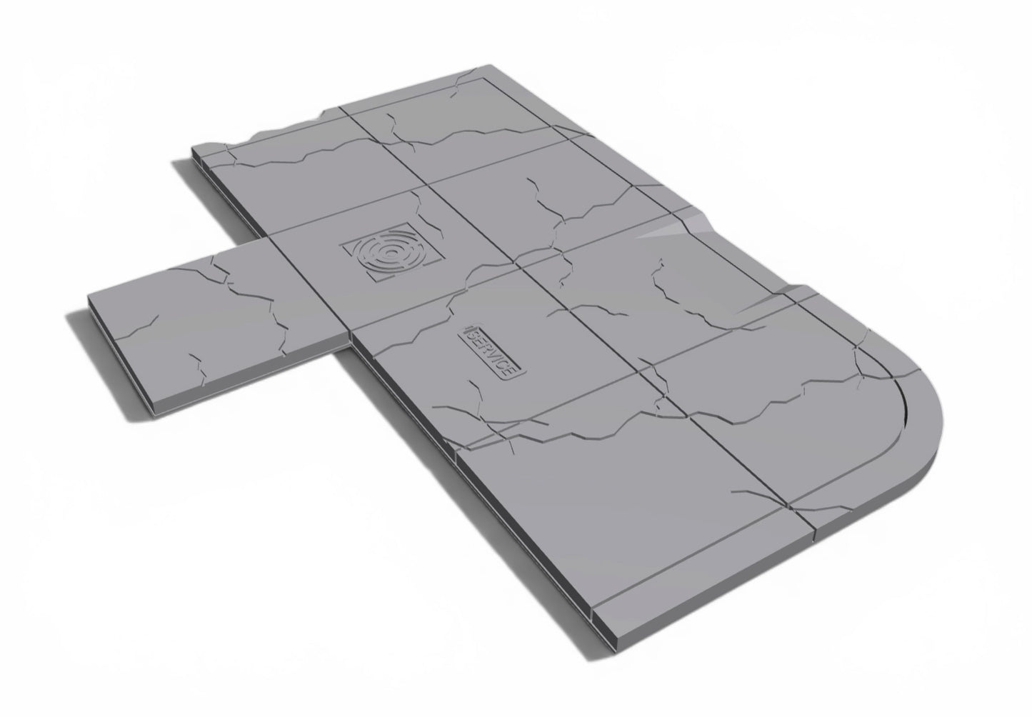 Modern City – Cracked pavement Pack 04| 28mm STL Terrain Pack