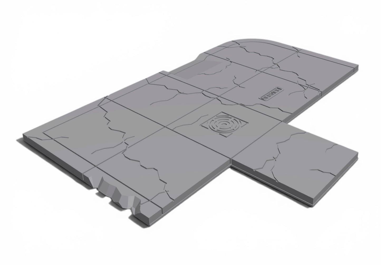 Modern City – Cracked pavement Pack 04| 28mm STL Terrain Pack