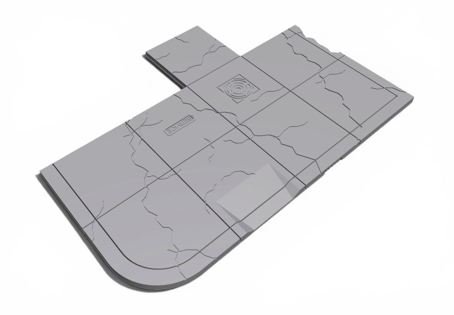 Modern City – Cracked pavement Pack 04| 28mm STL Terrain Pack