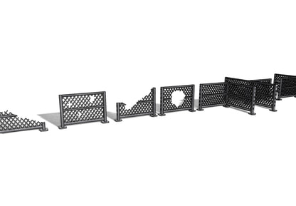 Modern City – Chain Link Fence Pack 07 | 28mm STL Terrain Pack