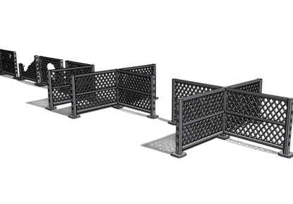 Modern City – Chain Link Fence Pack 07 | 28mm STL Terrain Pack