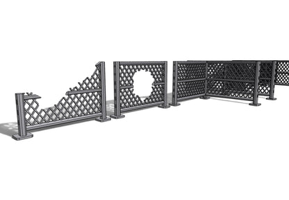 Modern City – Chain Link Fence Pack 07 | 28mm STL Terrain Pack