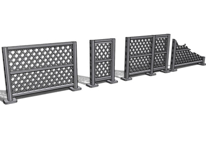 Modern City – Chain Link Fence Pack 07 | 28mm STL Terrain Pack