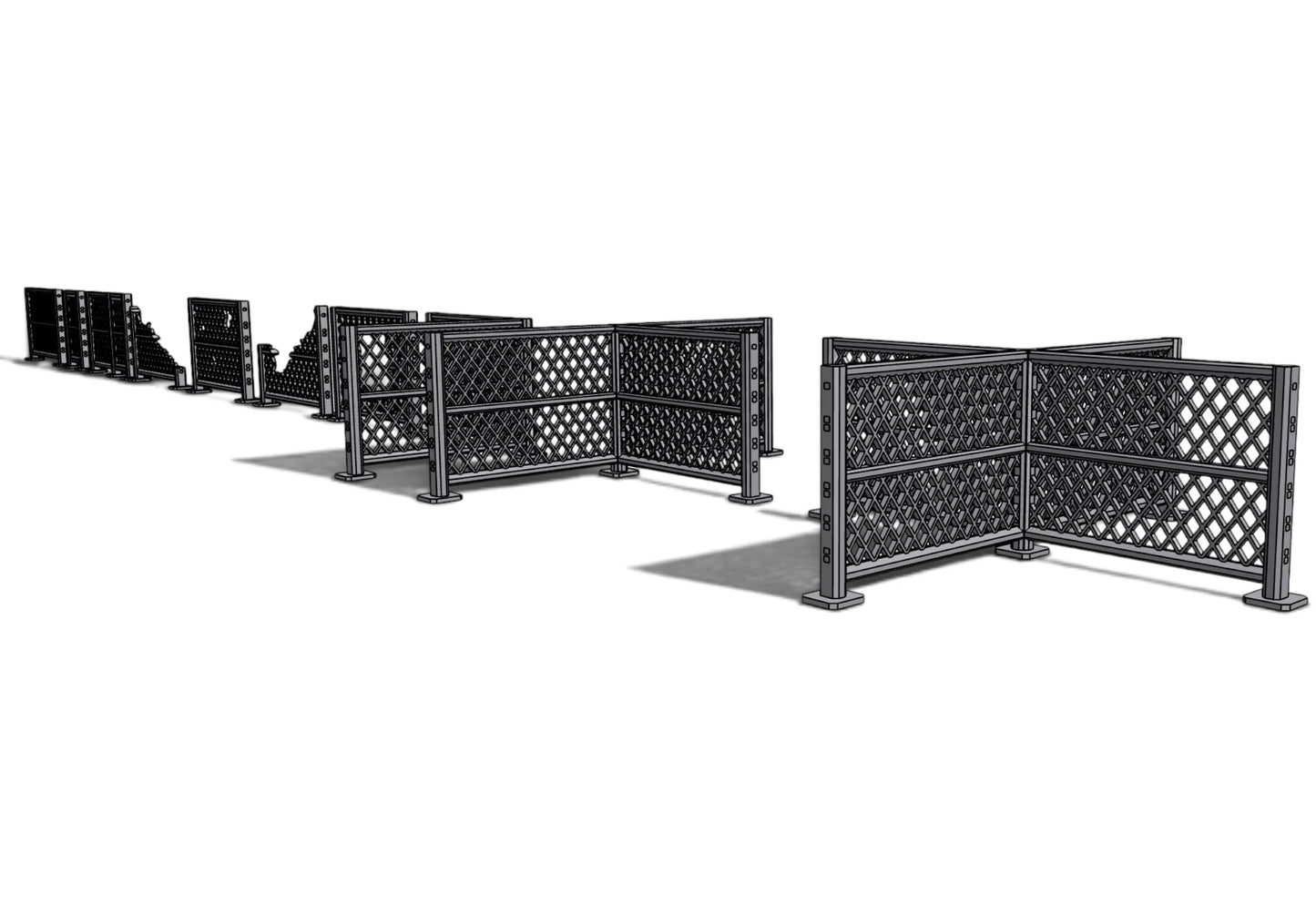 Modern City – Chain Link Fence Pack 07 | 28mm STL Terrain Pack