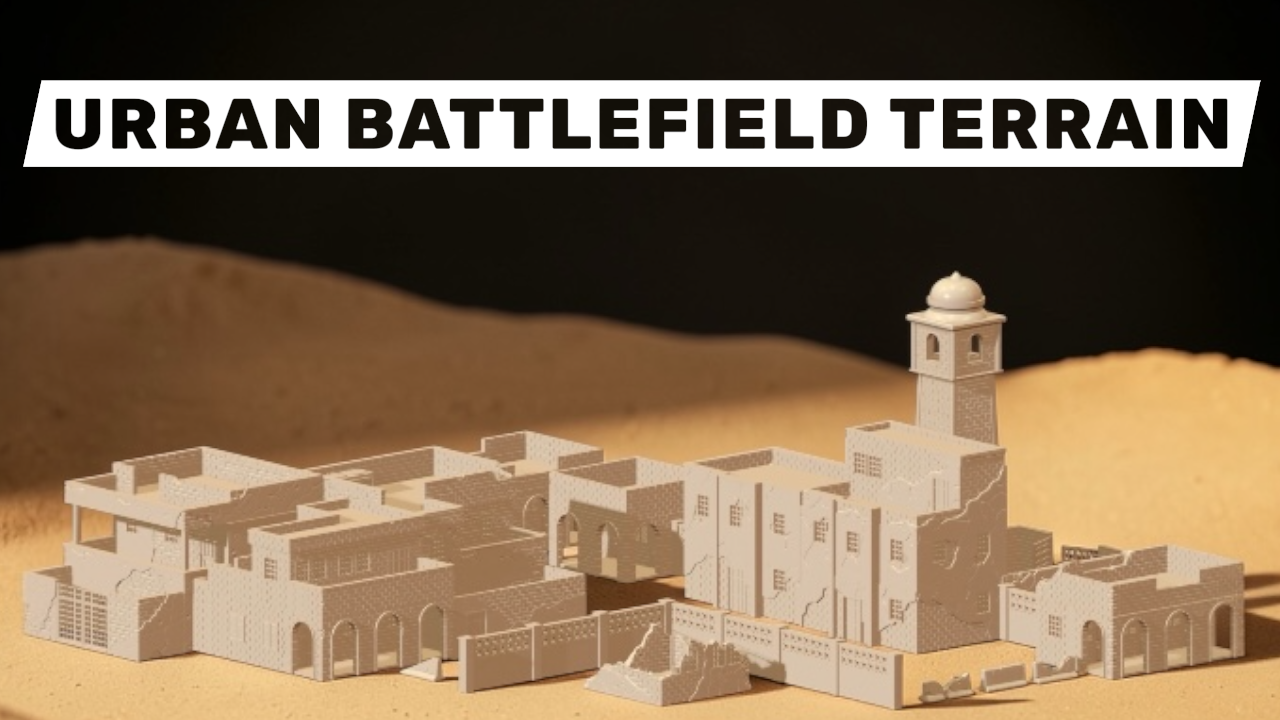 Modular Desert City Terrain – 28mm Tabletop STL Set