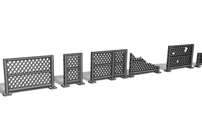 Modern City – Chain Link Fence Pack 07 | 28mm STL Terrain Pack