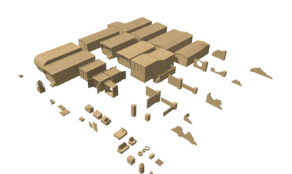 Modular Trailer Park Terrain -28mm Tabletop STL Set