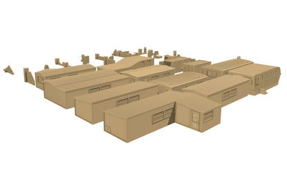 Modular Trailer Park Terrain -28mm Tabletop STL Set