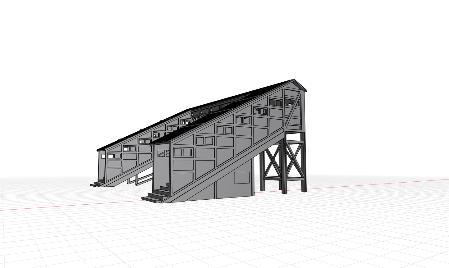 Japanese Railway Footbridge