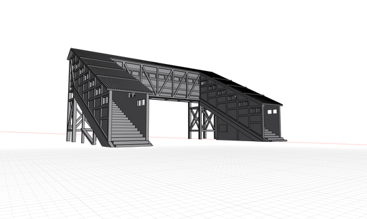Japanese Railway Footbridge