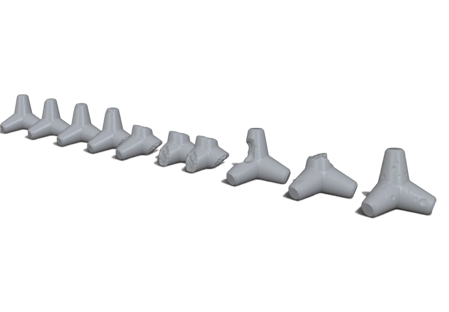 Tetrapod Pack 07 | 28mm, OO, HO & N Scale STL Terrain Pack