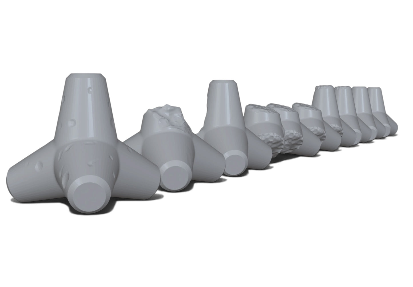 Tetrapod Pack 07 | 28mm, OO, HO & N Scale STL Terrain Pack